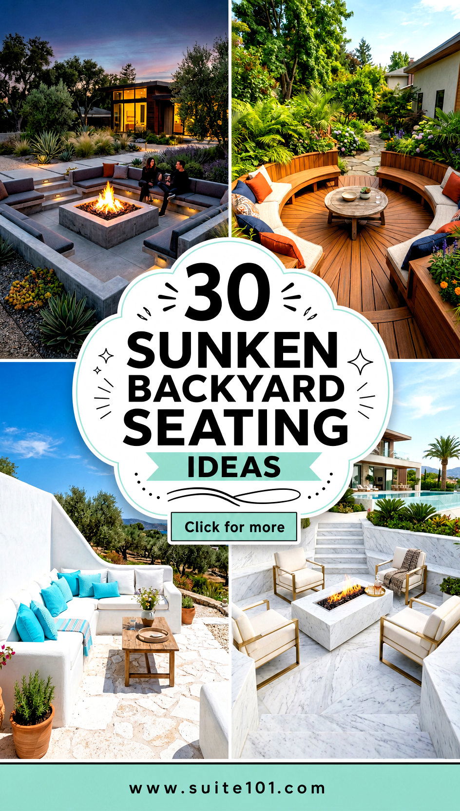 30 Sunken Backyard Seating Ideas for a Relaxing Social Space - 30 Sunken Backyard Seating Ideas for a Relaxing Social Space