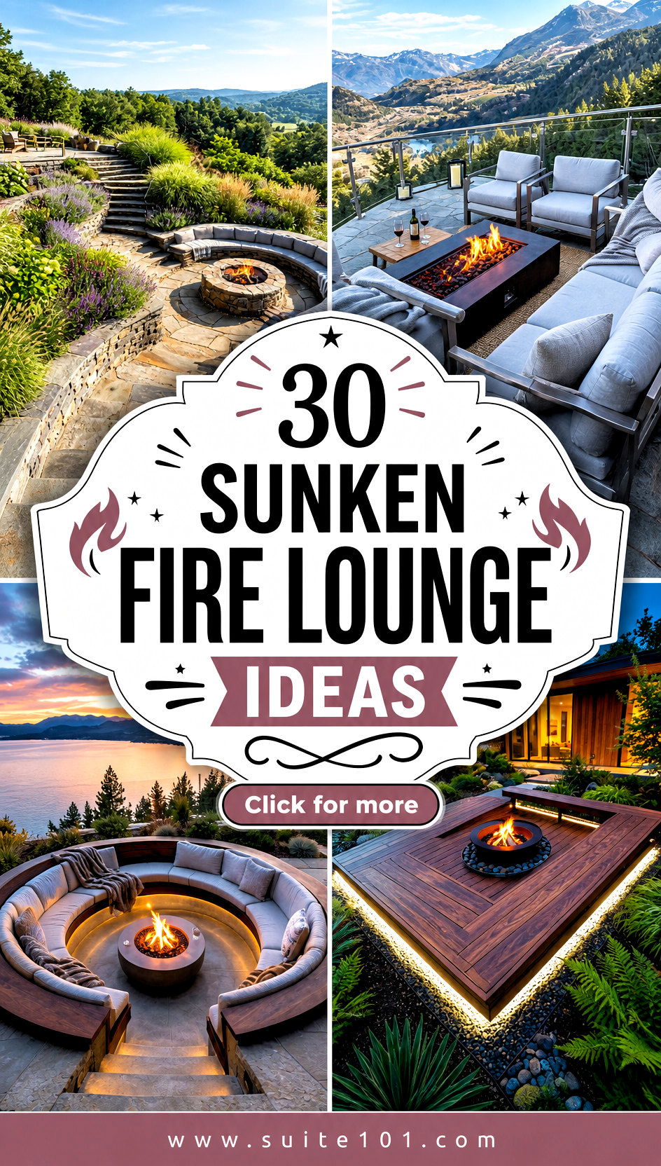 30 Sunken Fire Lounge Ideas for Cozy Nights and Stylish Comfort - 30 Sunken Fire Lounge Ideas for Cozy Nights and Stylish Comfort