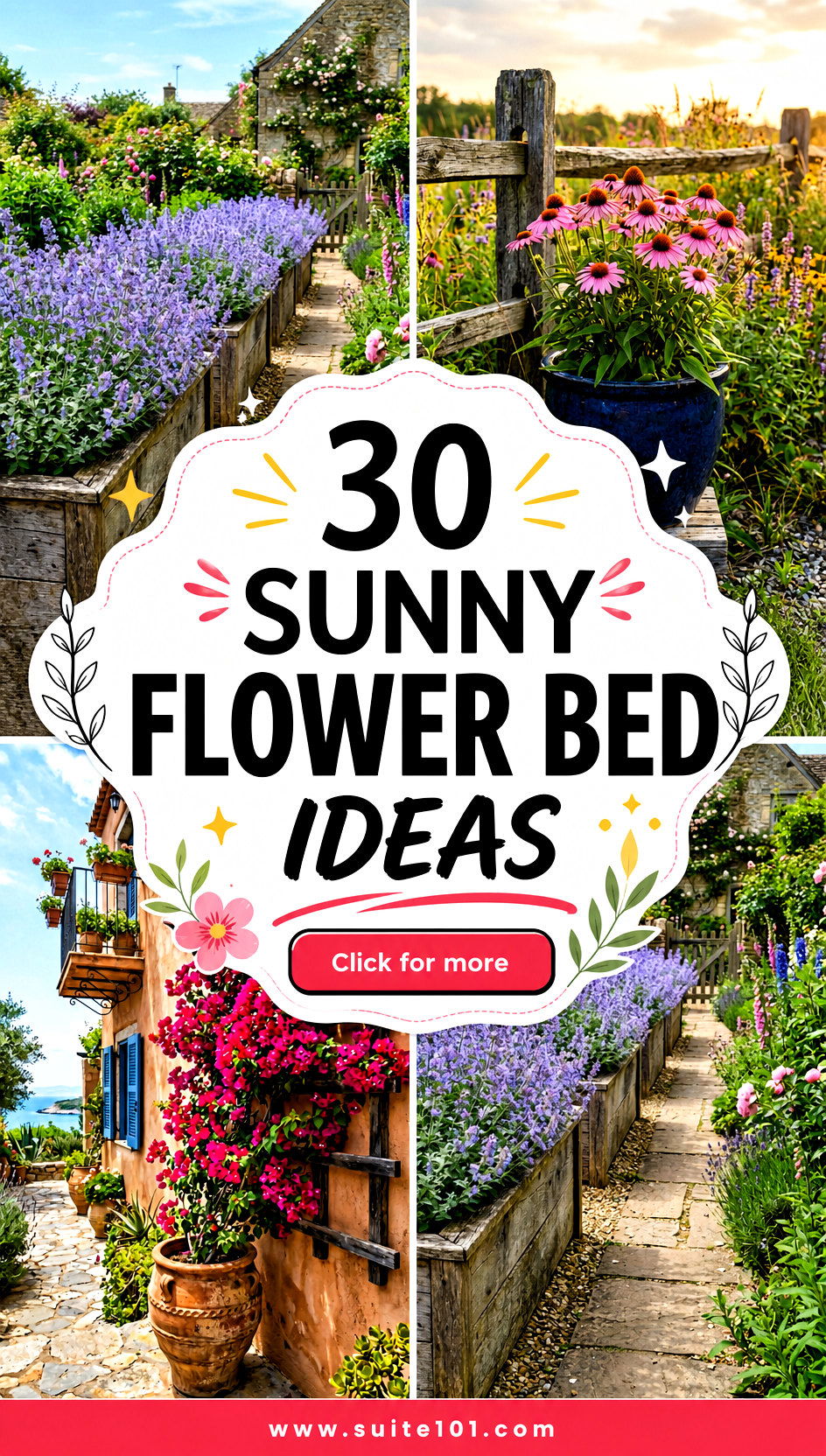 30 Sunny Flower Bed Ideas to Create a Vibrant Summer Border - 30 Sunny Flower Bed Ideas to Create a Vibrant Summer Border