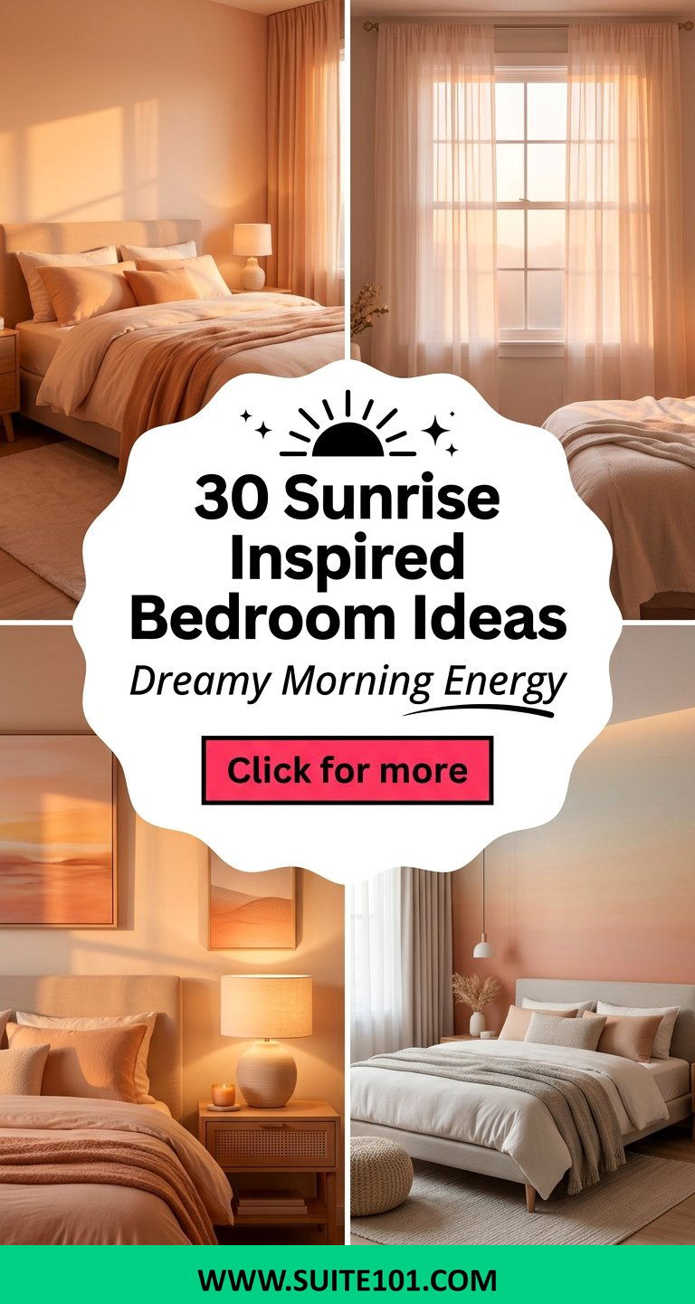 30 Sunrise Inspired Bedroom Ideas for Dreamy Morning Energy - 30 Sunrise Inspired Bedroom Ideas for Dreamy Morning Energy