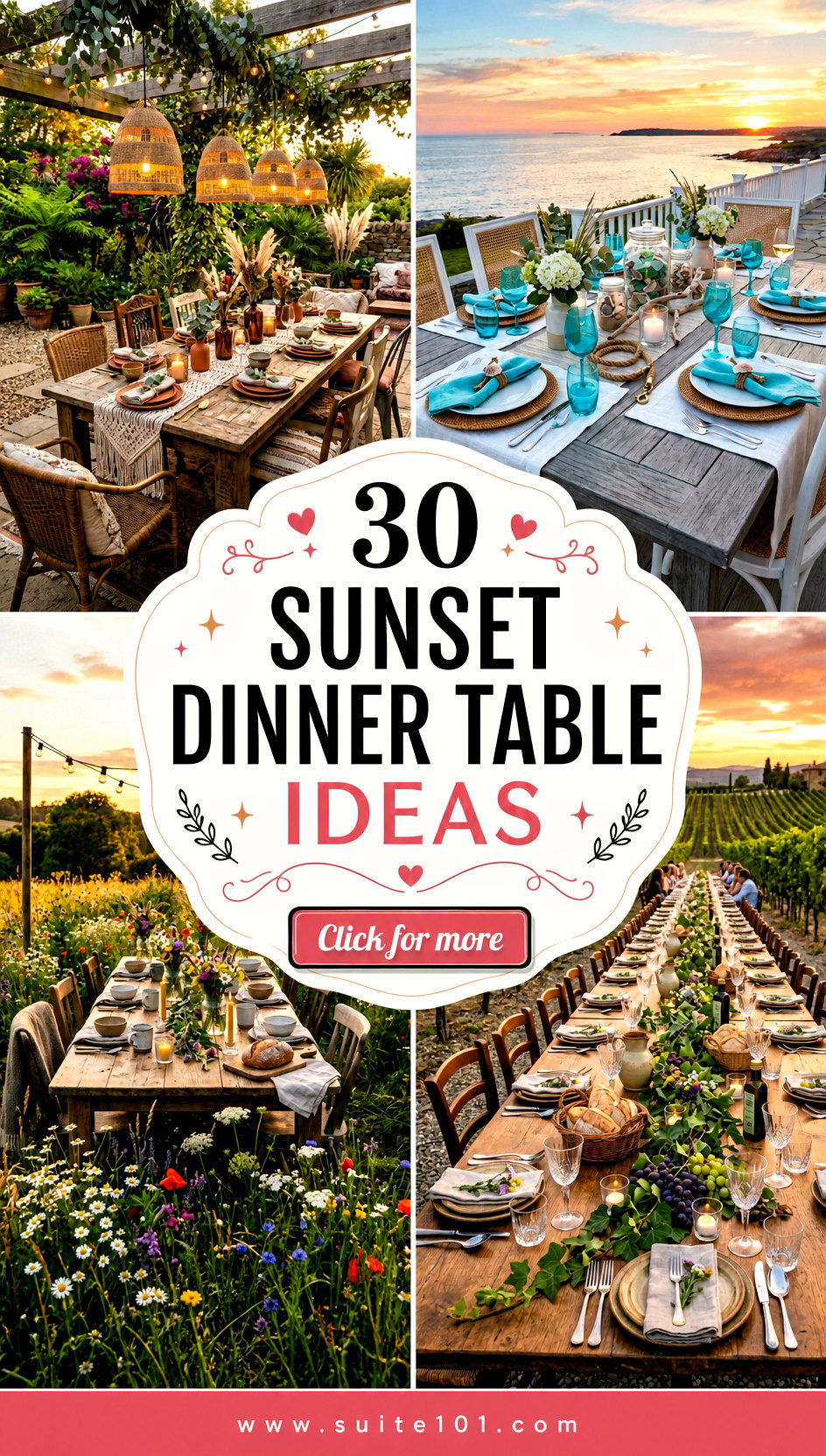 30 Sunset Dinner Table Ideas for Romantic Nights at Home - 30 Sunset Dinner Table Ideas for Romantic Nights at Home