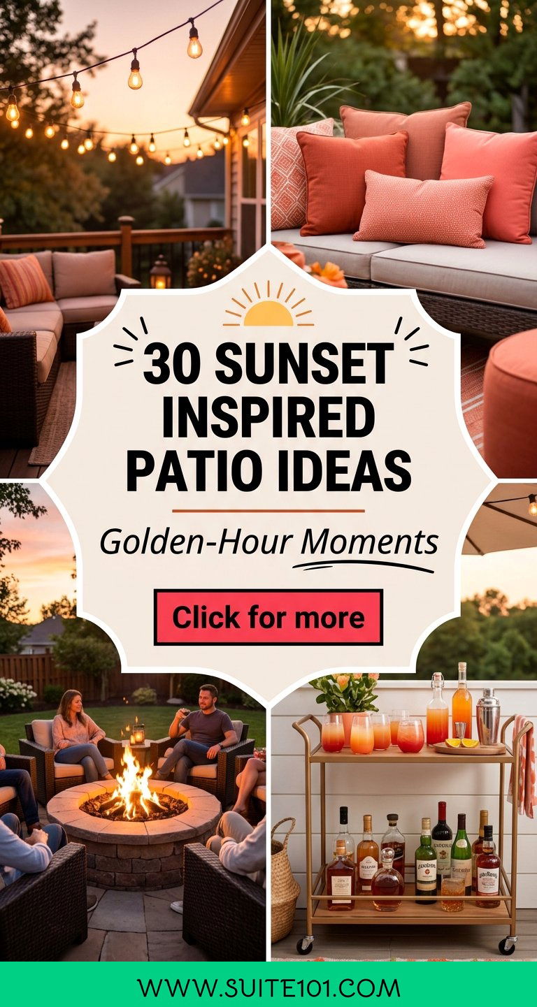 30 Sunset Inspired Patio Ideas for Golden-Hour Entertaining - 30 Sunset Inspired Patio Ideas for Golden-Hour Entertaining