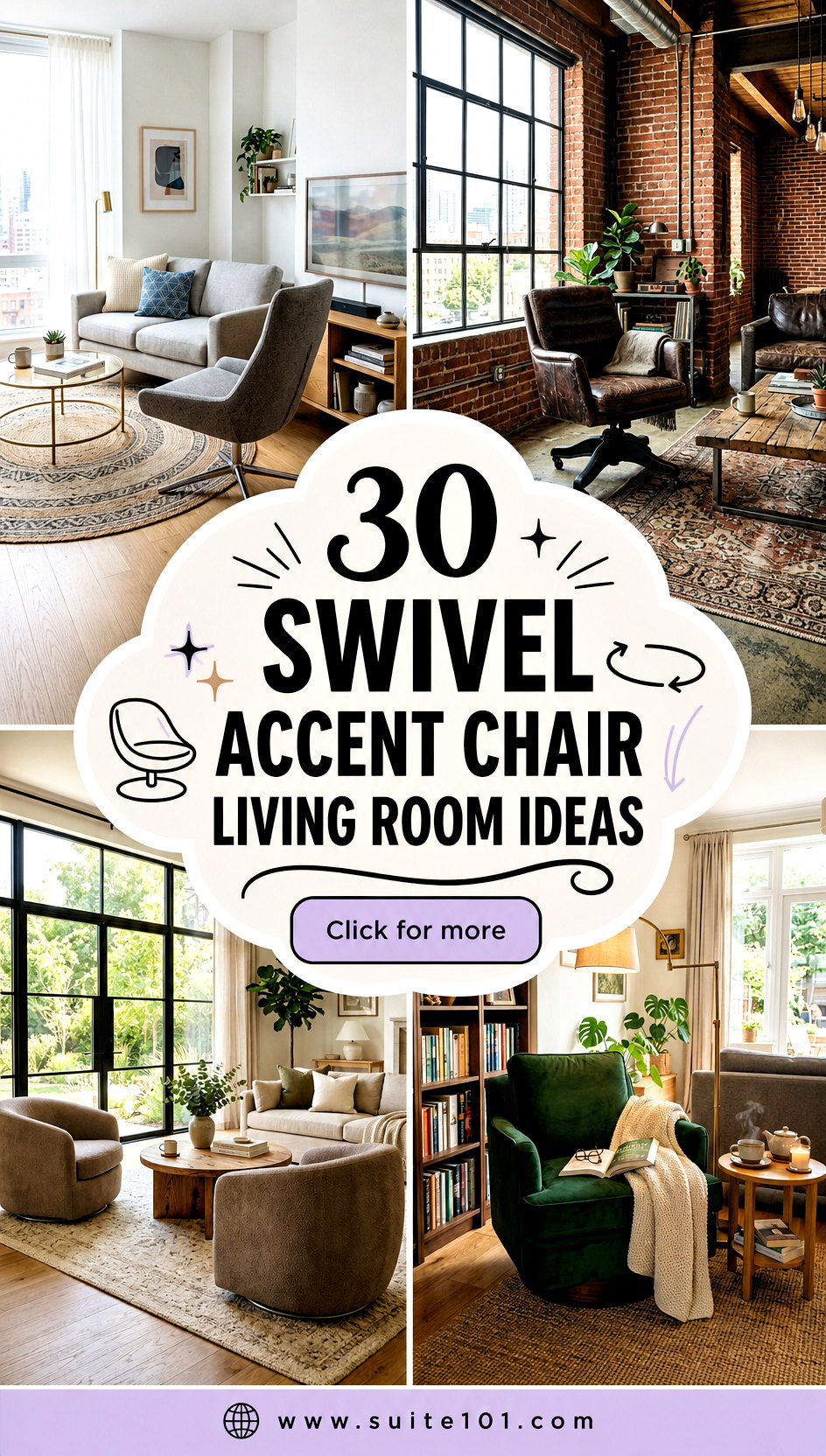 30 Swivel Accent Chair Living Room Ideas for Elevated Seating - 30 Swivel Accent Chair Living Room Ideas for Elevated Seating