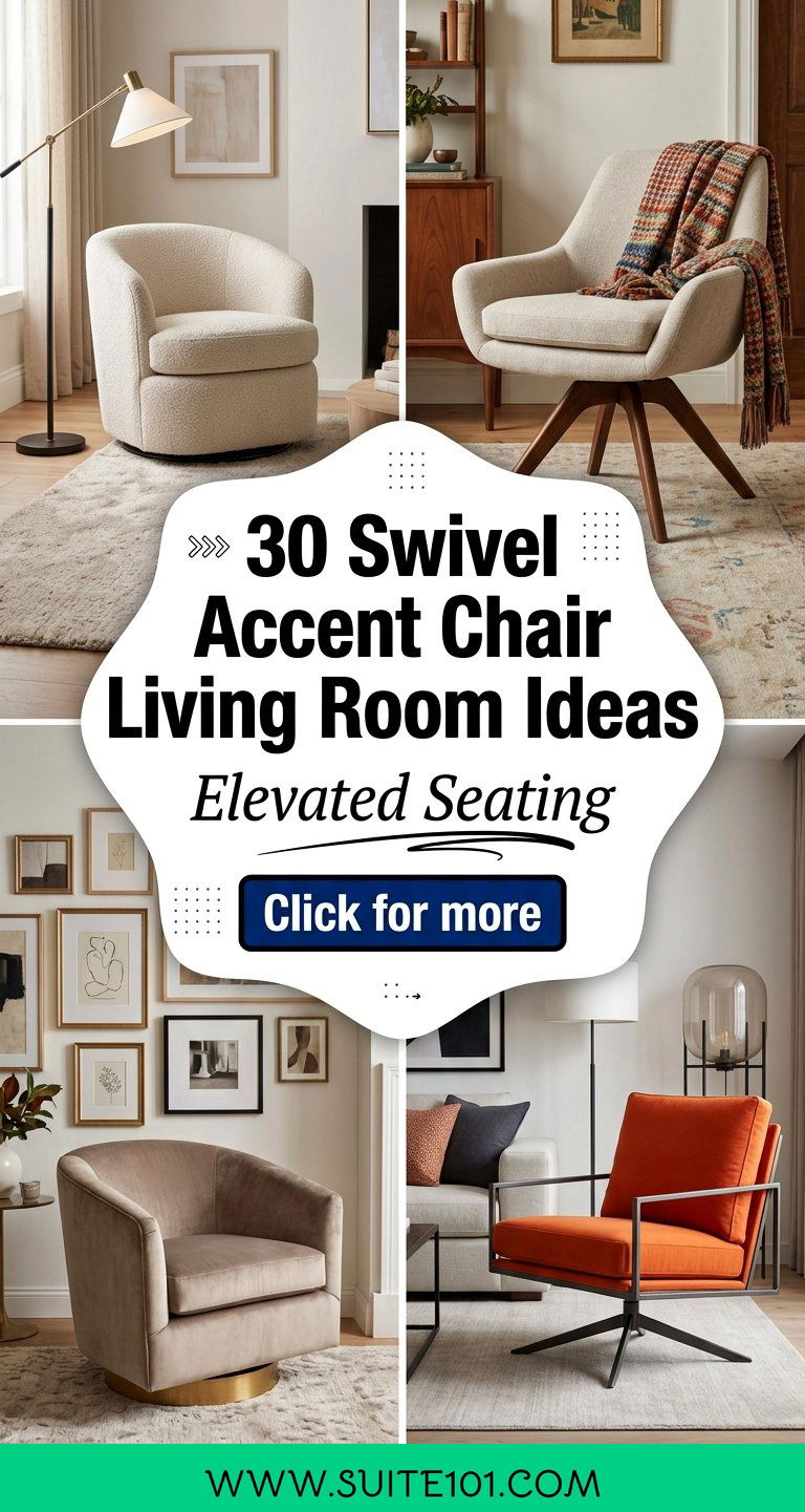 30 Swivel Accent Chair Living Room Ideas for Elevated Seating - 30 Swivel Accent Chair Living Room Ideas for Elevated Seating