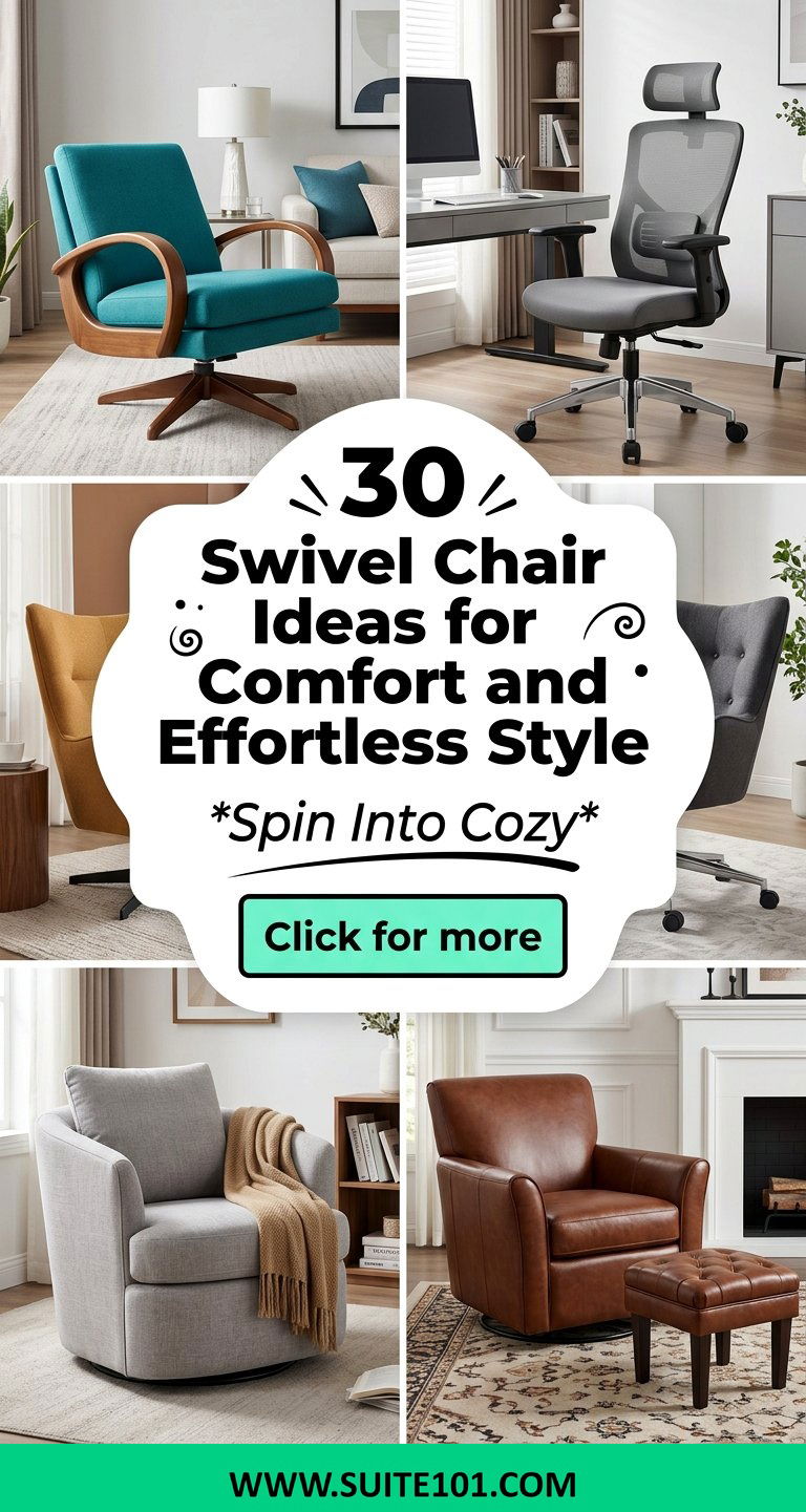 30 Swivel Chair Ideas for Comfort and Effortless Style - 30 Swivel Chair Ideas for Comfort and Effortless Style