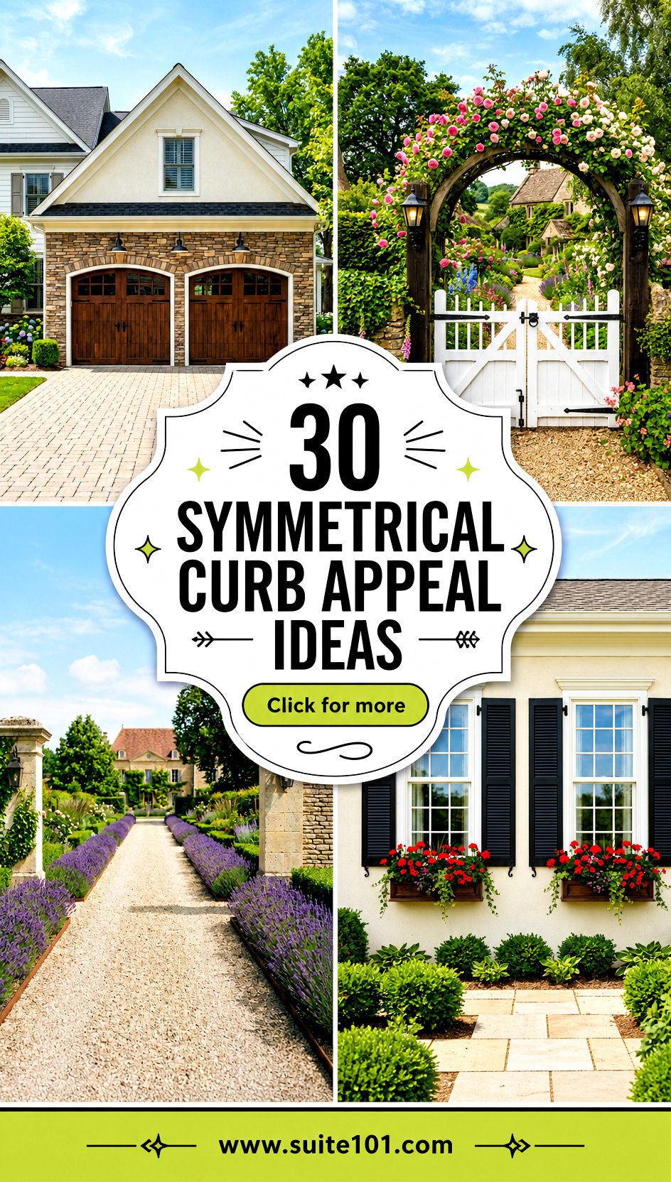 30 Symmetrical Curb Appeal Ideas for Instantly Welcoming Homes - 30 Symmetrical Curb Appeal Ideas for Instantly Welcoming Homes