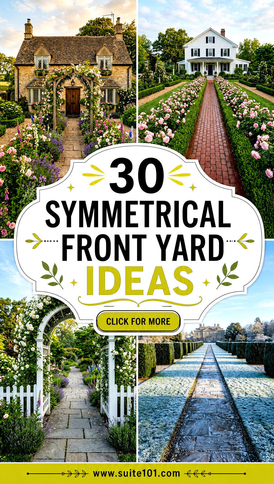 30 Symmetrical Front Yard Ideas Balanced Curb Appeal That Pops - 30 Symmetrical Front Yard Ideas: Balanced Curb Appeal That Pops