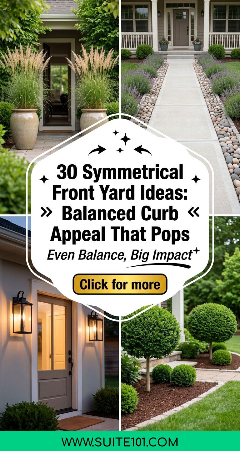 30 Symmetrical Front Yard Ideas Balanced Curb Appeal That Pops - 30 Symmetrical Front Yard Ideas: Balanced Curb Appeal That Pops