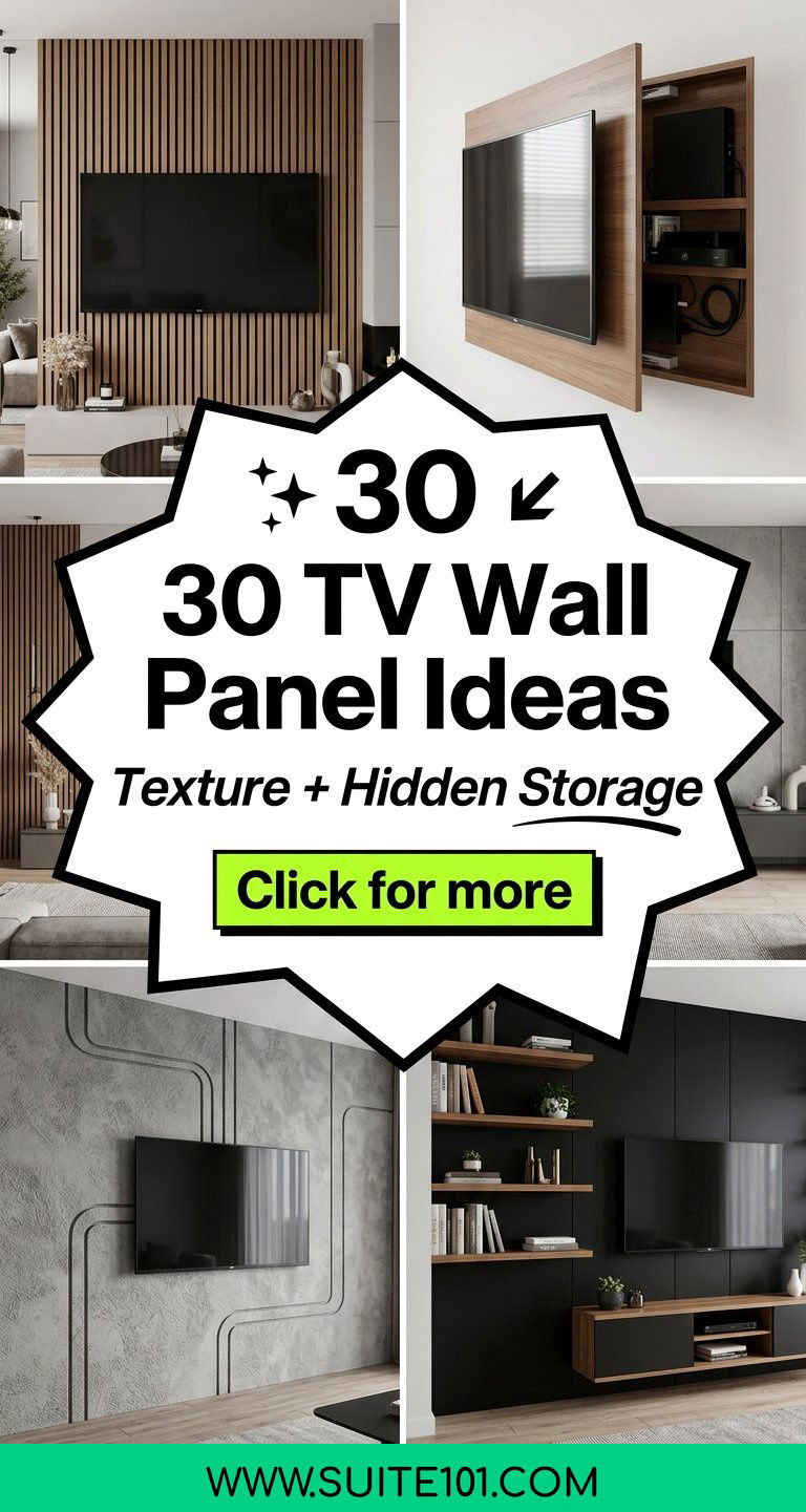 30 TV Wall Panel Ideas for Modern Texture and Hidden Storage - 30 TV Wall Panel Ideas for Modern Texture and Hidden Storage