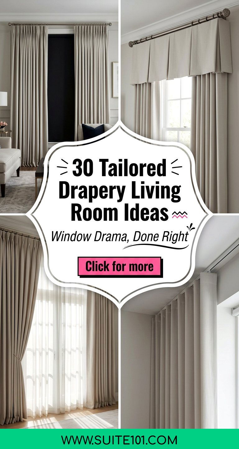 30 Tailored Drapery Living Room Ideas for Elegant Window Drama - 30 Tailored Drapery Living Room Ideas for Elegant Window Drama