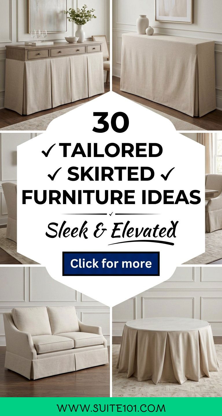 30 Tailored Skirted Furniture Ideas for Polished Style Now - 30 Tailored Skirted Furniture Ideas for Polished Style Now