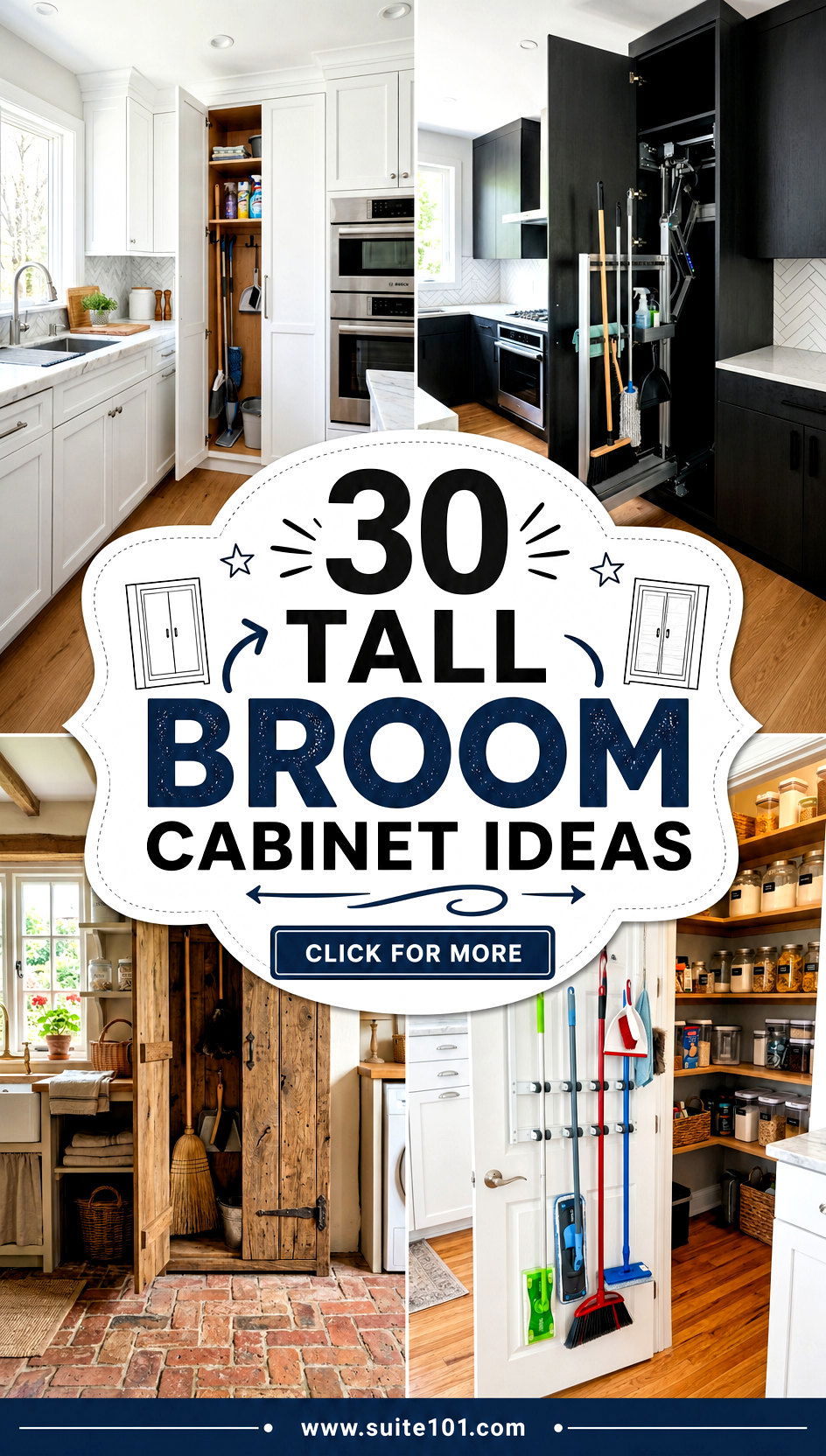 30 Tall Broom Cabinet Ideas for Neat Hidden Storage Solutions - 30 Tall Broom Cabinet Ideas for Neat, Hidden Storage Solutions