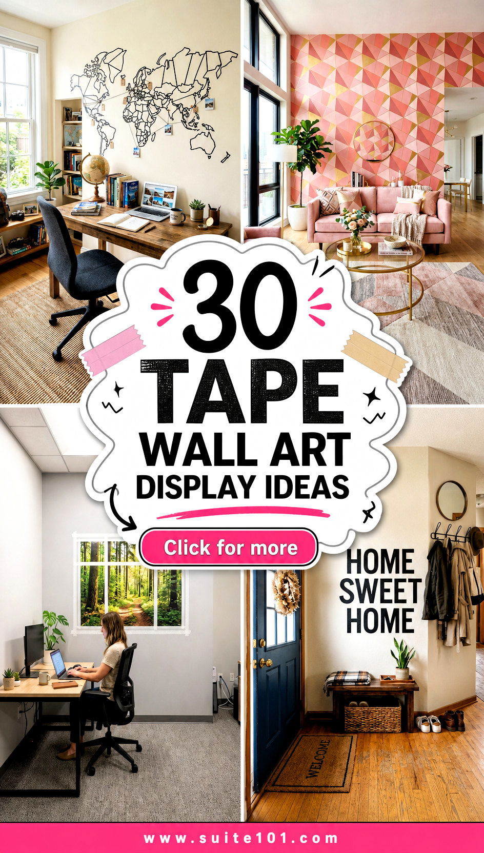 30 Tape Wall Art Display Ideas for Easy DIY Gallery Walls - 30 Tape Wall Art Display Ideas for Easy DIY Gallery Walls
