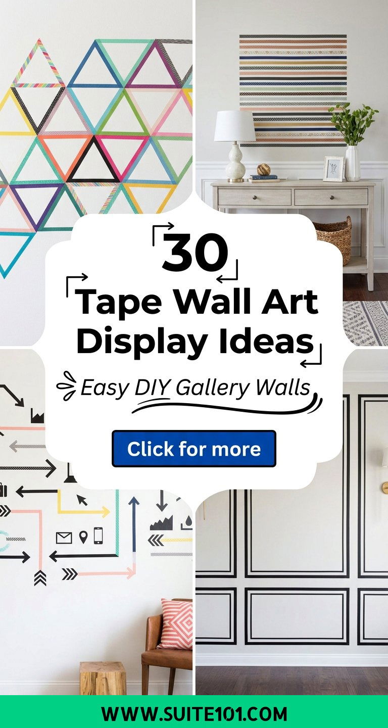 30 Tape Wall Art Display Ideas for Easy DIY Gallery Walls - 30 Tape Wall Art Display Ideas for Easy DIY Gallery Walls