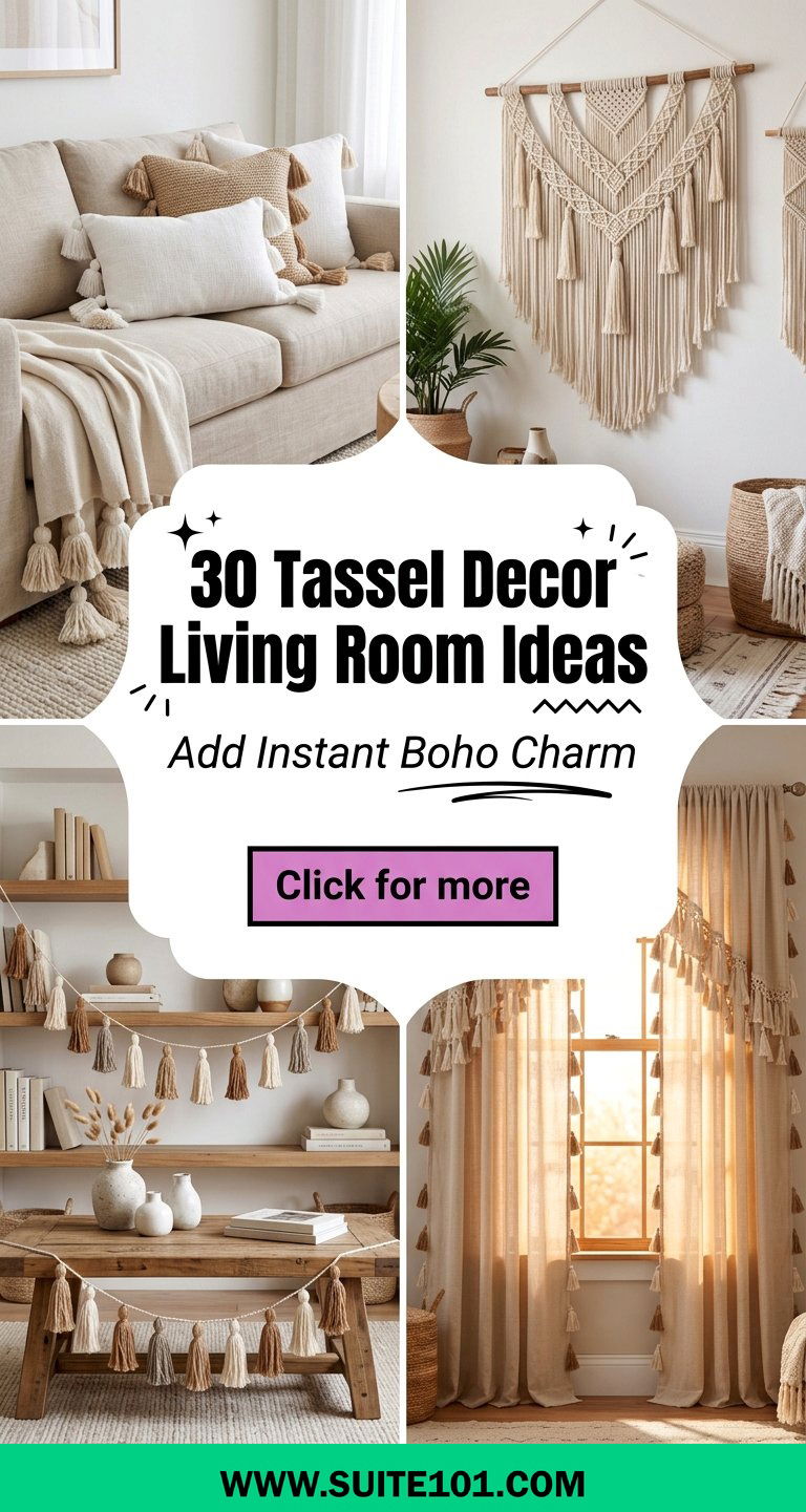 30 Tassel Decor Living Room Ideas That Add Instant Boho Charm - 30 Tassel Decor Living Room Ideas That Add Instant Boho Charm