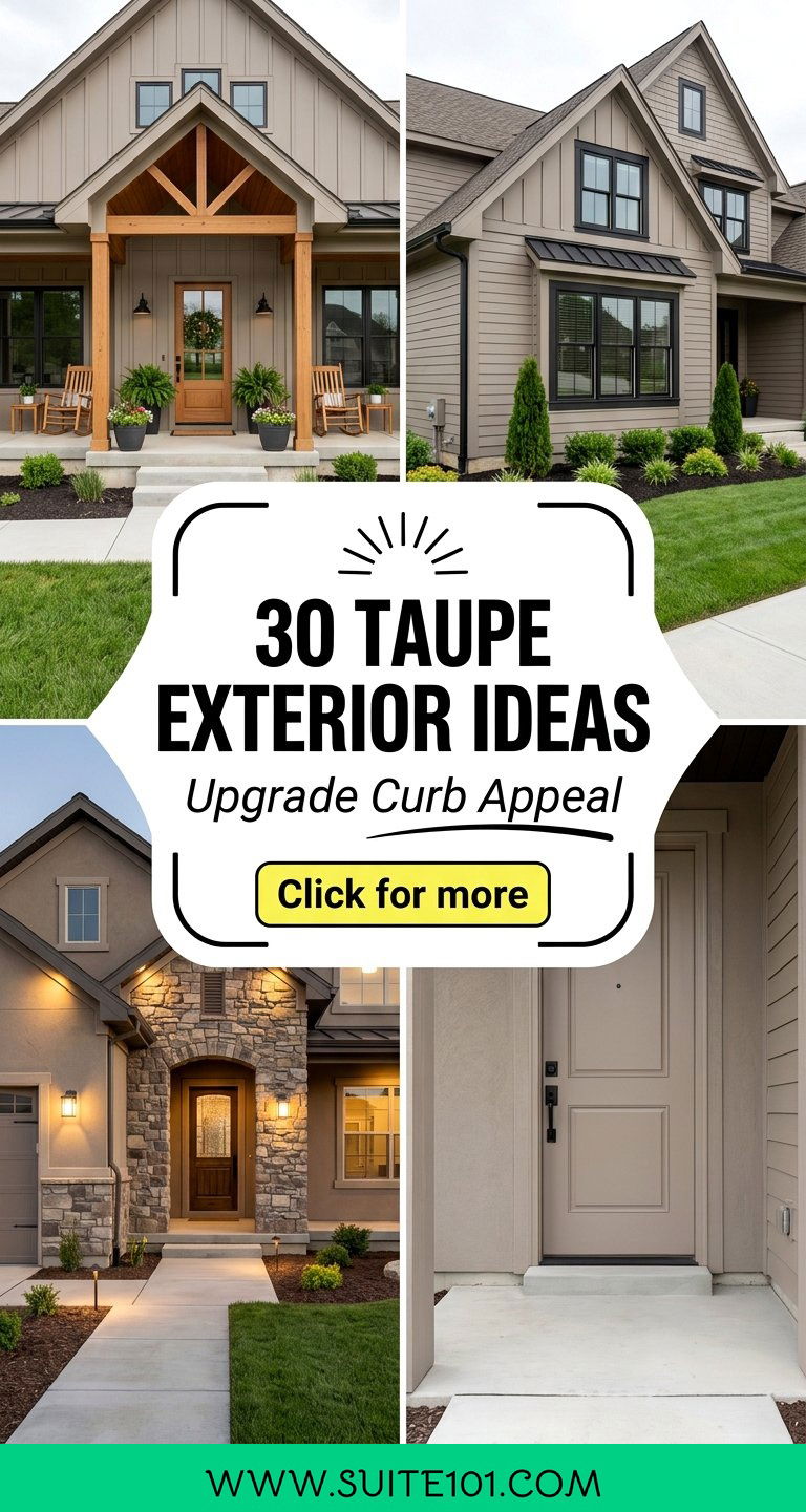 30 Taupe Exterior Ideas to Upgrade Curb Appeal With Class - 30 Taupe Exterior Ideas to Upgrade Curb Appeal With Class