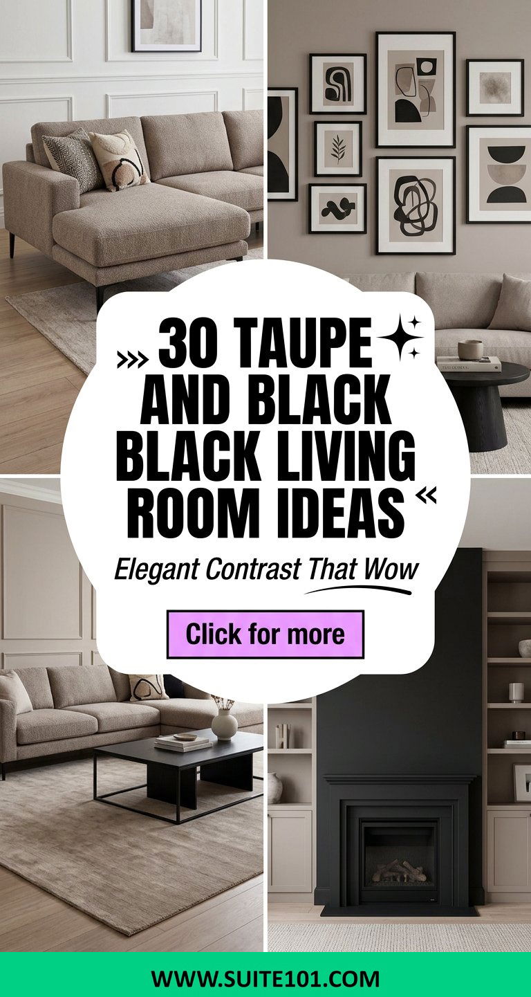 30 Taupe and Black Living Room Ideas Elegant Contrast That Wows - 30 Taupe and Black Living Room Ideas: Elegant Contrast That Wow's
