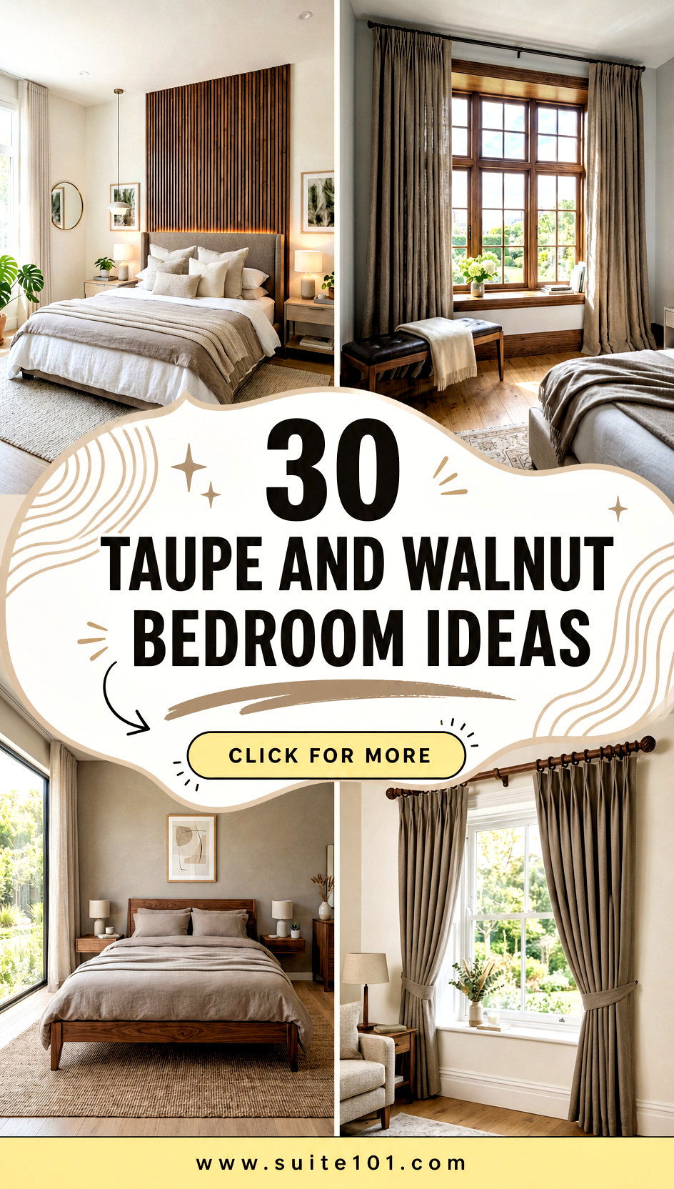 30 Taupe and Walnut Bedroom Ideas For A Warm Modern Retreat - 30 Taupe and Walnut Bedroom Ideas For A Warm, Modern Retreat
