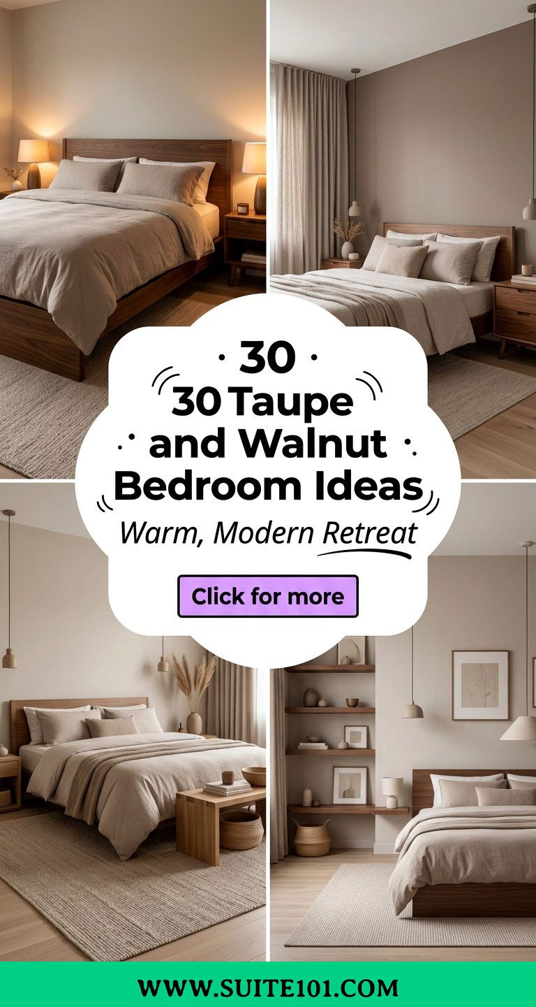 30 Taupe and Walnut Bedroom Ideas For A Warm Modern Retreat - 30 Taupe and Walnut Bedroom Ideas For A Warm, Modern Retreat