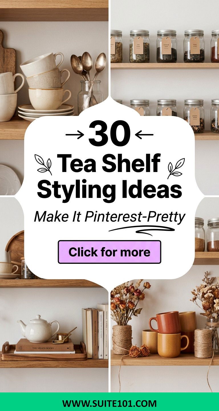 30 Tea Shelf Styling Ideas for a Pinterest-Pretty Display - 30 Tea Shelf Styling Ideas for a Pinterest-Pretty Display