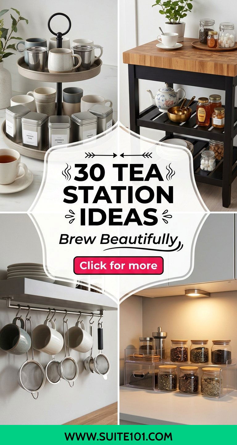 30 Tea Station Ideas Brew Beautifully With Easy Counter Setups - 30 Tea Station Ideas: Brew Beautifully With Easy Counter Setups