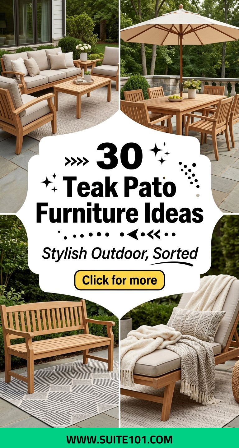 30 Teak Patio Furniture Ideas for a Stylish Outdoor Space - 30 Teak Patio Furniture Ideas for a Stylish Outdoor Space