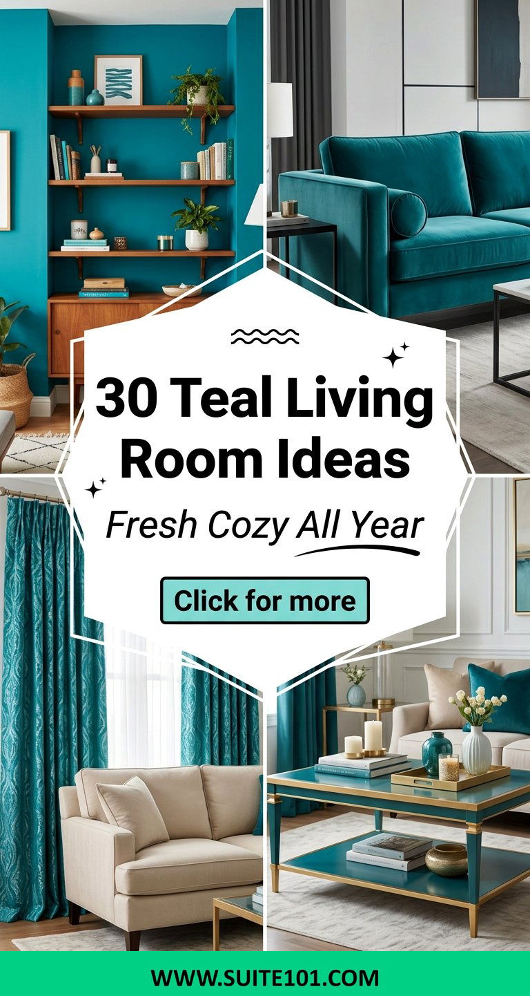 30 Teal Living Room Ideas That Feel Fresh and Cozy All Year - 30 Teal Living Room Ideas That Feel Fresh and Cozy All Year