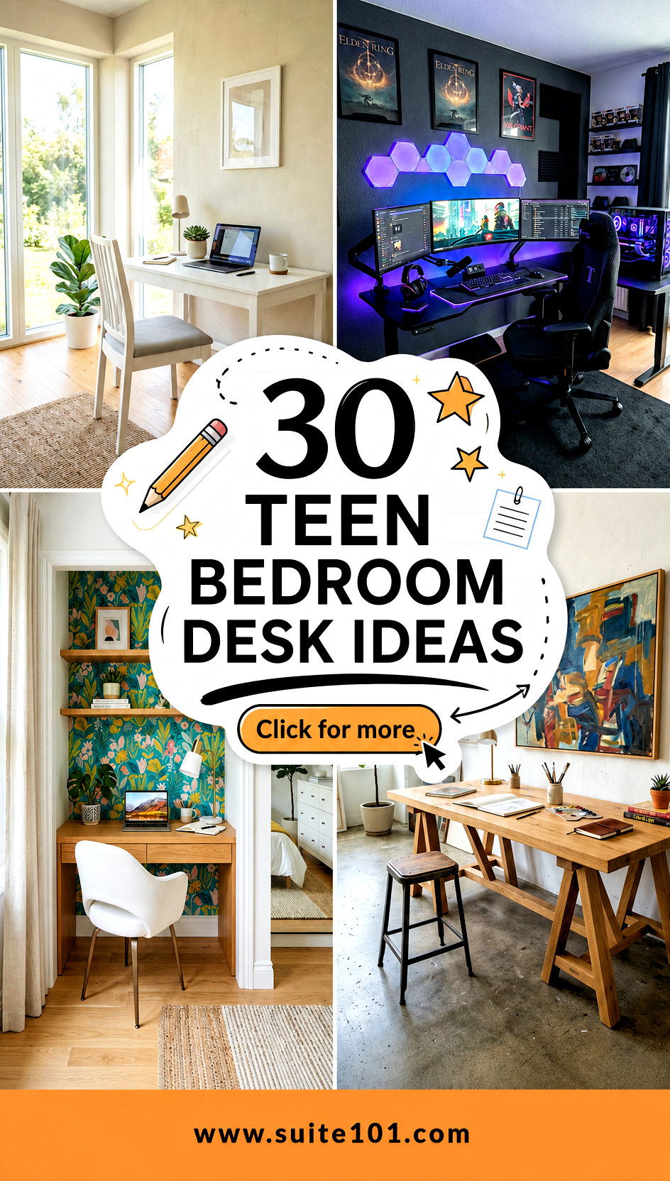 30 Teen Bedroom Desk Ideas for Study Zones Theyll Love Daily - 30 Teen Bedroom Desk Ideas for Study Zones They'll Love Daily