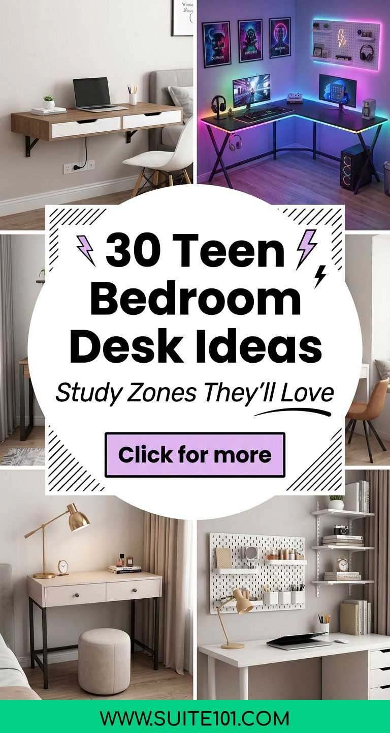 30 Teen Bedroom Desk Ideas for Study Zones Theyll Love Daily - 30 Teen Bedroom Desk Ideas for Study Zones They'll Love Daily
