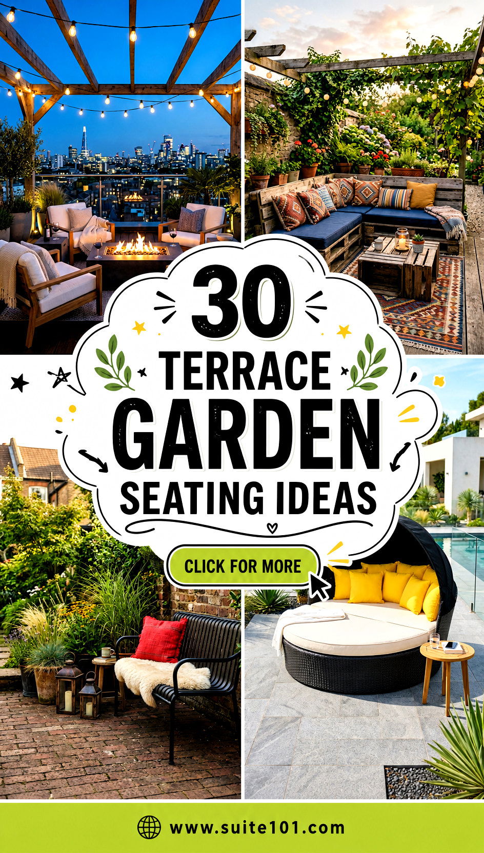 30 Terrace Garden Seating Ideas for Relaxing Outdoor Moments - 30 Terrace Garden Seating Ideas for Relaxing Outdoor Moments