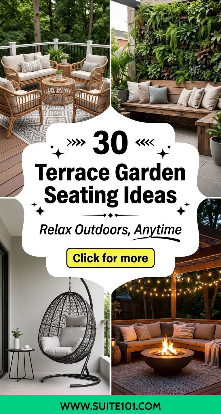 30 Terrace Garden Seating Ideas for Relaxing Outdoor Moments - 30 Terrace Garden Seating Ideas for Relaxing Outdoor Moments