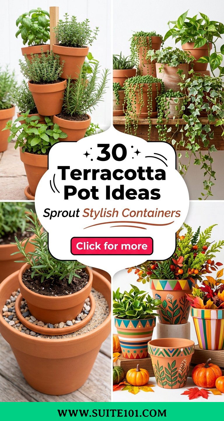 30 Terracotta Pot Ideas to Sprout Stylish Container Gardens - 30 Terracotta Pot Ideas to Sprout Stylish Container Gardens