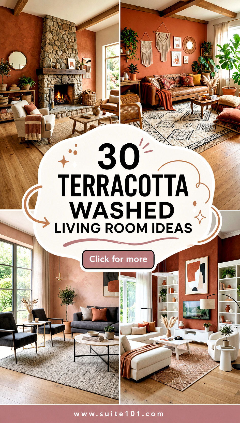 30 Terracotta Washed Living Room Ideas for Warm Modern Style - 30 Terracotta Washed Living Room Ideas for Warm, Modern Style