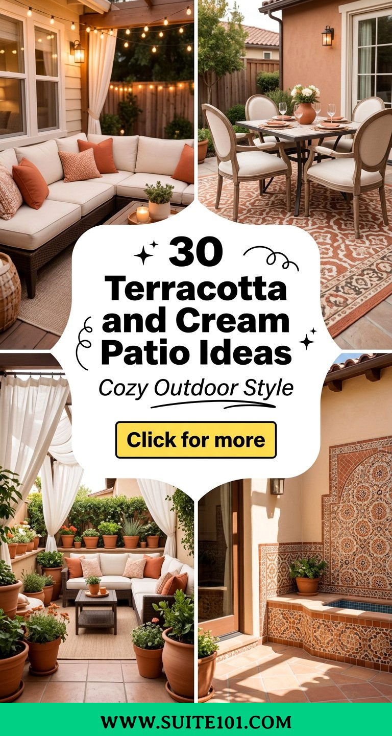 30 Terracotta and Cream Patio Ideas for Cozy Outdoor Style - 30 Terracotta and Cream Patio Ideas for Cozy Outdoor Style