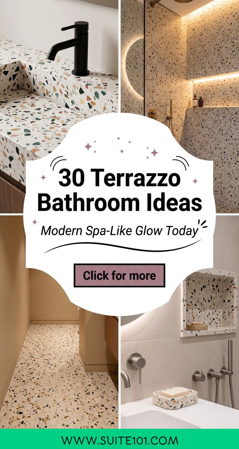 30 Terrazzo Bathroom Ideas for a Modern Spa-Like Glow Today - 30 Terrazzo Bathroom Ideas for a Modern, Spa-Like Glow Today