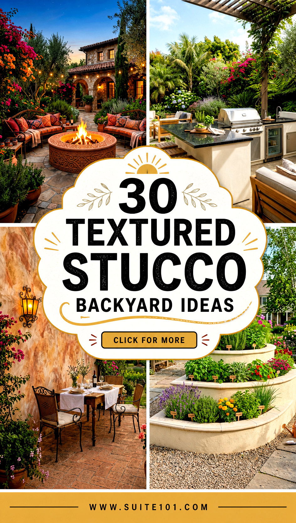 30 Textured Stucco Backyard Ideas For Luxe Low-Maintenance Style - 30 Textured Stucco Backyard Ideas For Luxe Low-Maintenance Style