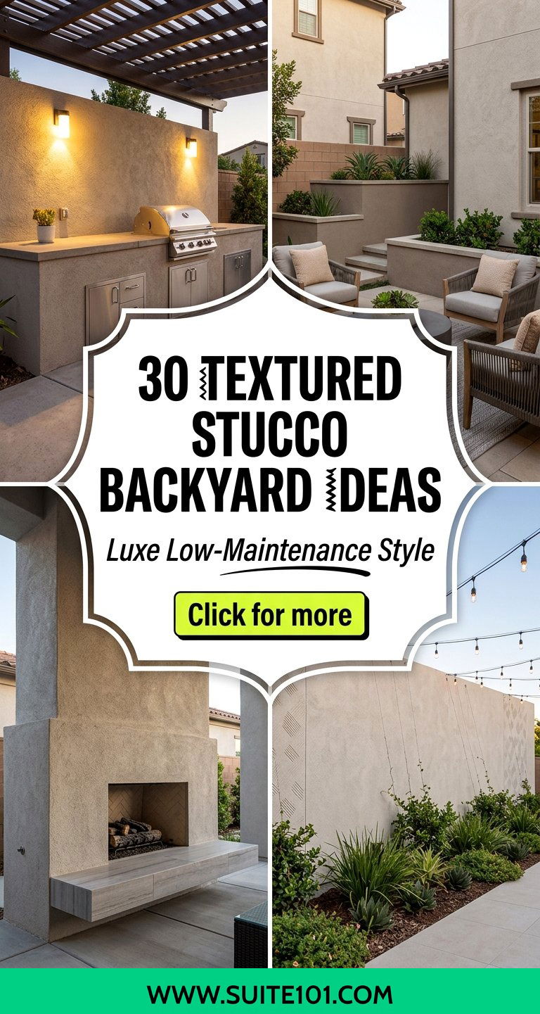 30 Textured Stucco Backyard Ideas For Luxe Low-Maintenance Style - 30 Textured Stucco Backyard Ideas For Luxe Low-Maintenance Style