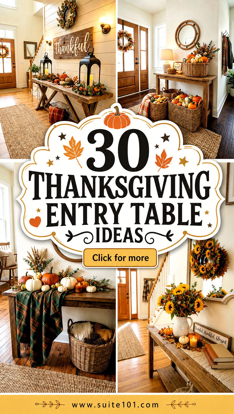 30 Thanksgiving Entry Table Ideas to Greet Guests in Style - 30 Thanksgiving Entry Table Ideas to Greet Guests in Style