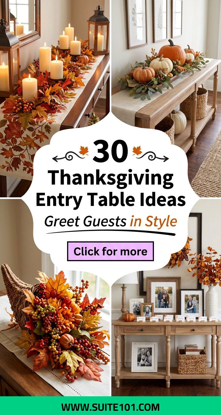 30 Thanksgiving Entry Table Ideas to Greet Guests in Style - 30 Thanksgiving Entry Table Ideas to Greet Guests in Style