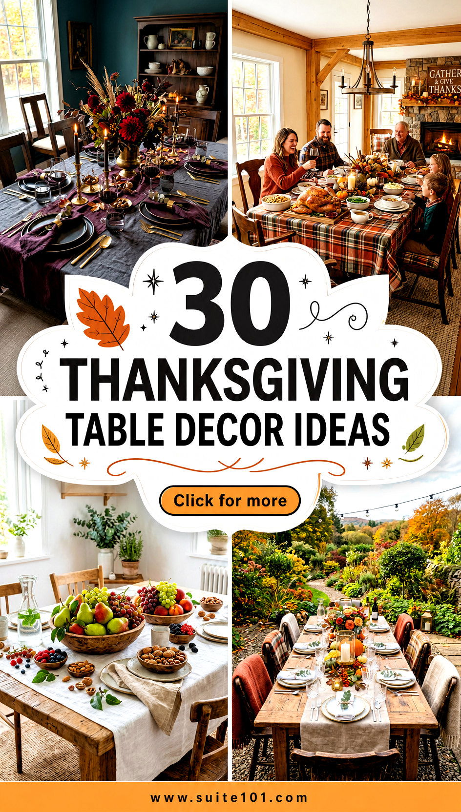 30 Thanksgiving Table Decor Ideas to Make Every Meal Shine - 30 Thanksgiving Table Decor Ideas to Make Every Meal Shine