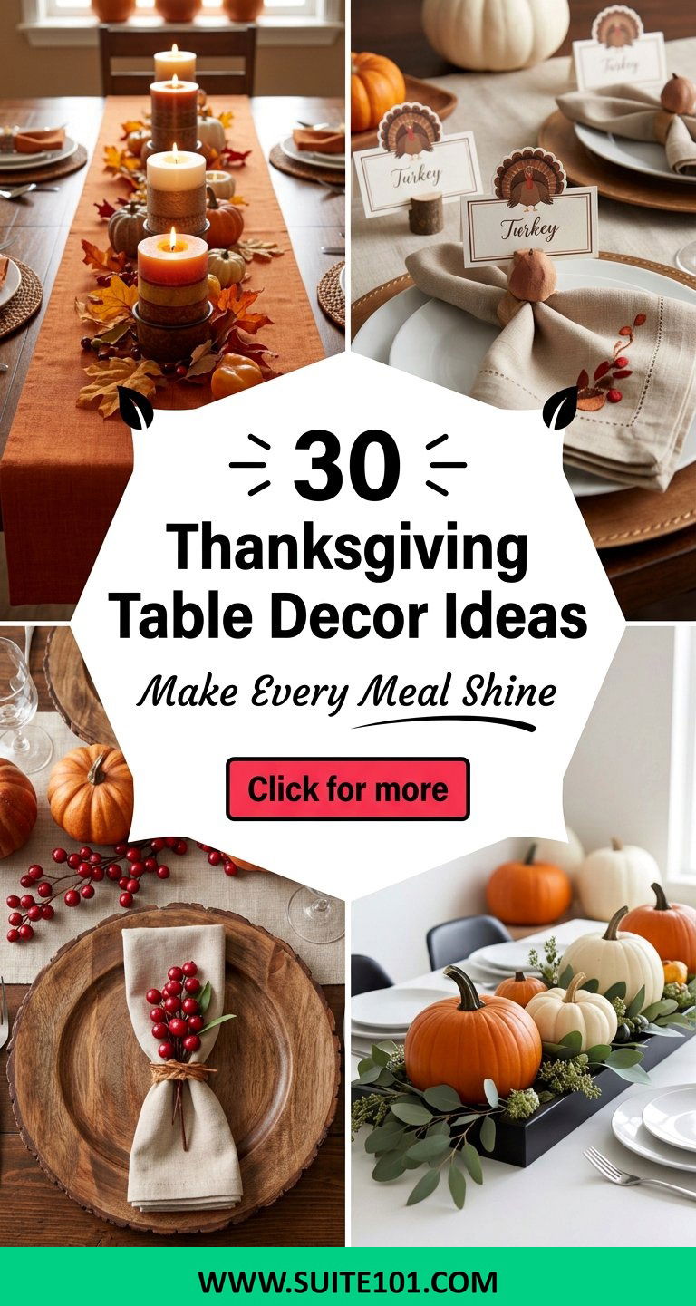 30 Thanksgiving Table Decor Ideas to Make Every Meal Shine - 30 Thanksgiving Table Decor Ideas to Make Every Meal Shine