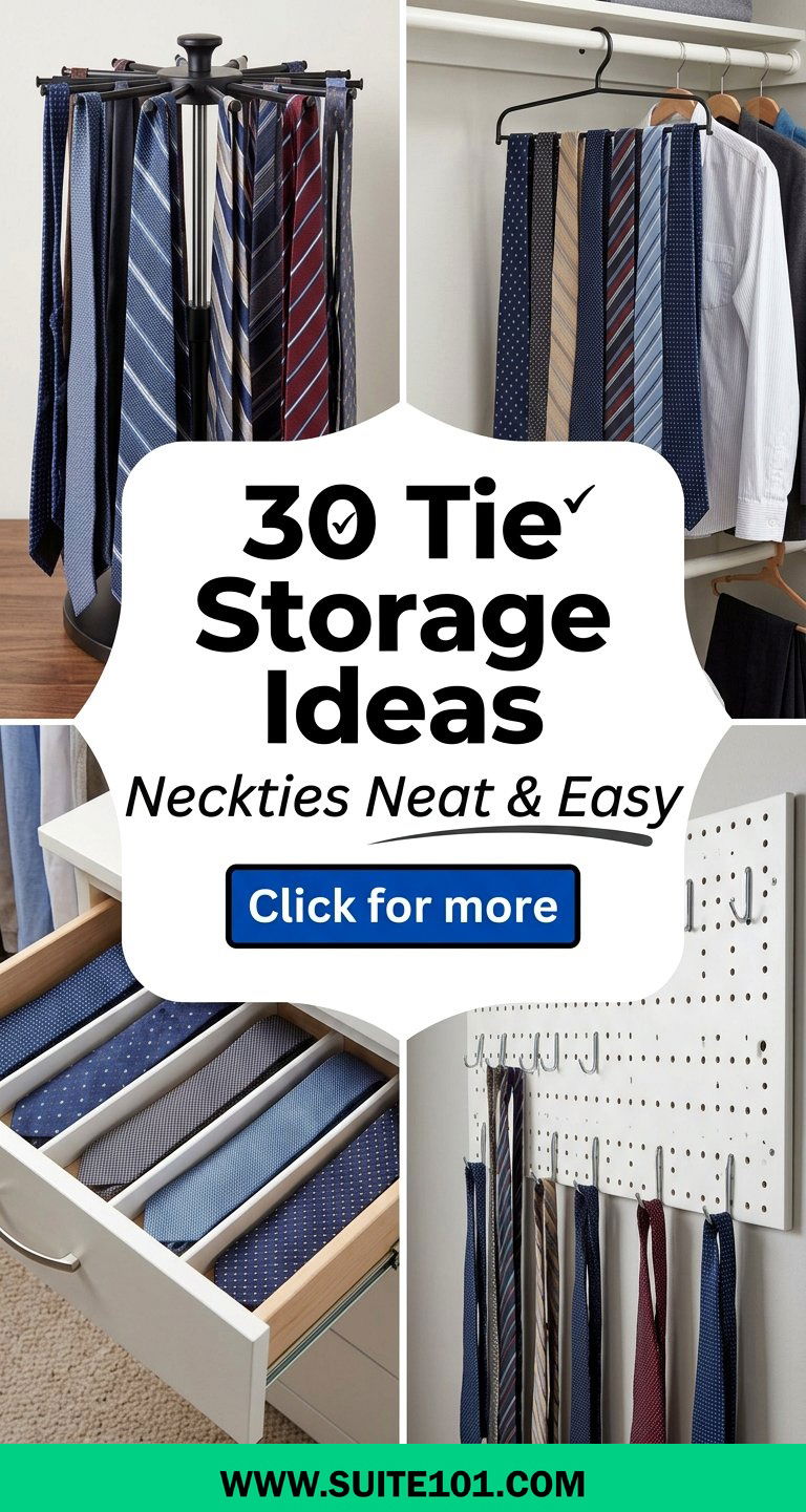 30 Tie Storage Ideas That Keep Neckties Neat and Easy Now - 30 Tie Storage Ideas That Keep Neckties Neat and Easy Now