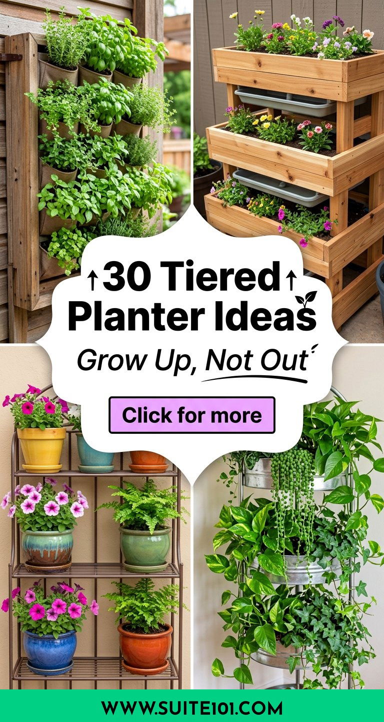30 Tiered Planter Ideas for Vertical Gardens in Small Spaces - 30 Tiered Planter Ideas for Vertical Gardens in Small Spaces