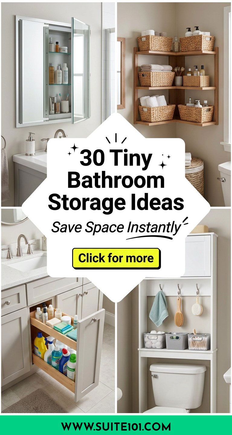 30 Tiny Bathroom Storage Ideas That Actually Save Space - 30 Tiny Bathroom Storage Ideas That Actually Save Space