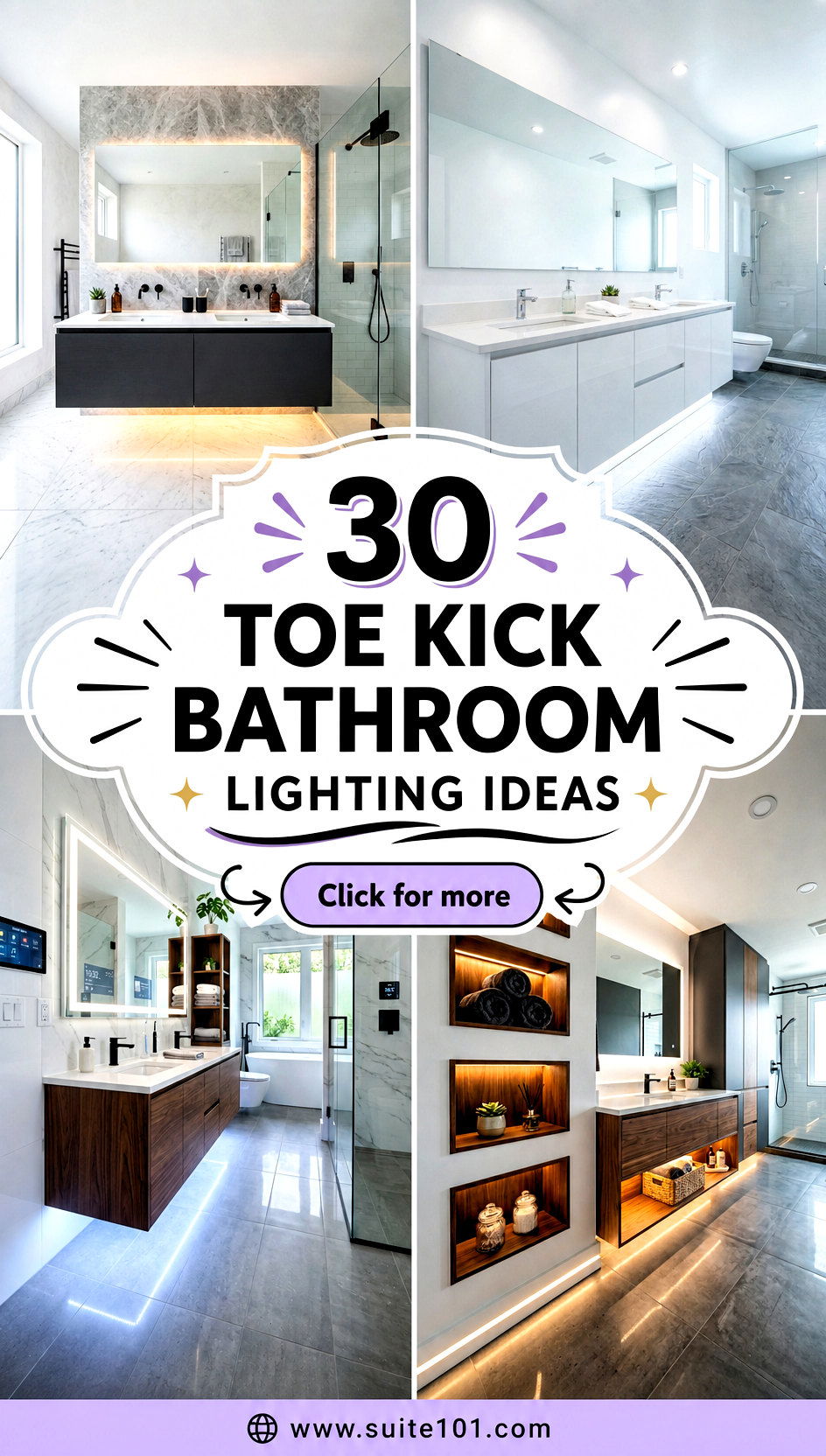 30 Toe Kick Bathroom Lighting Ideas for a Sleek Spa Glow - 30 Toe Kick Bathroom Lighting Ideas for a Sleek, Spa Glow