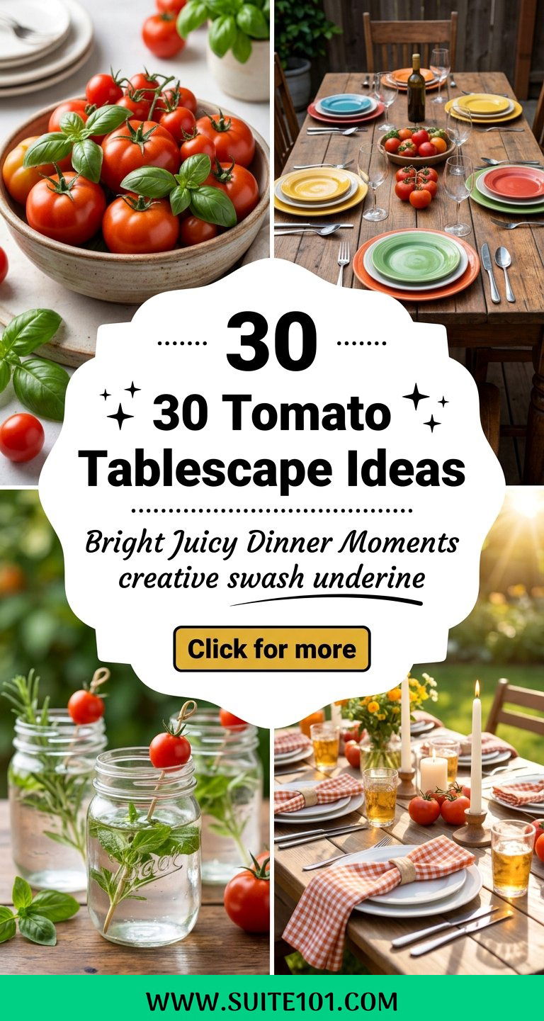 30 Tomato Tablescape Ideas for a Bright Juicy Table Moment - 30 Tomato Tablescape Ideas for a Bright, Juicy Table Moment