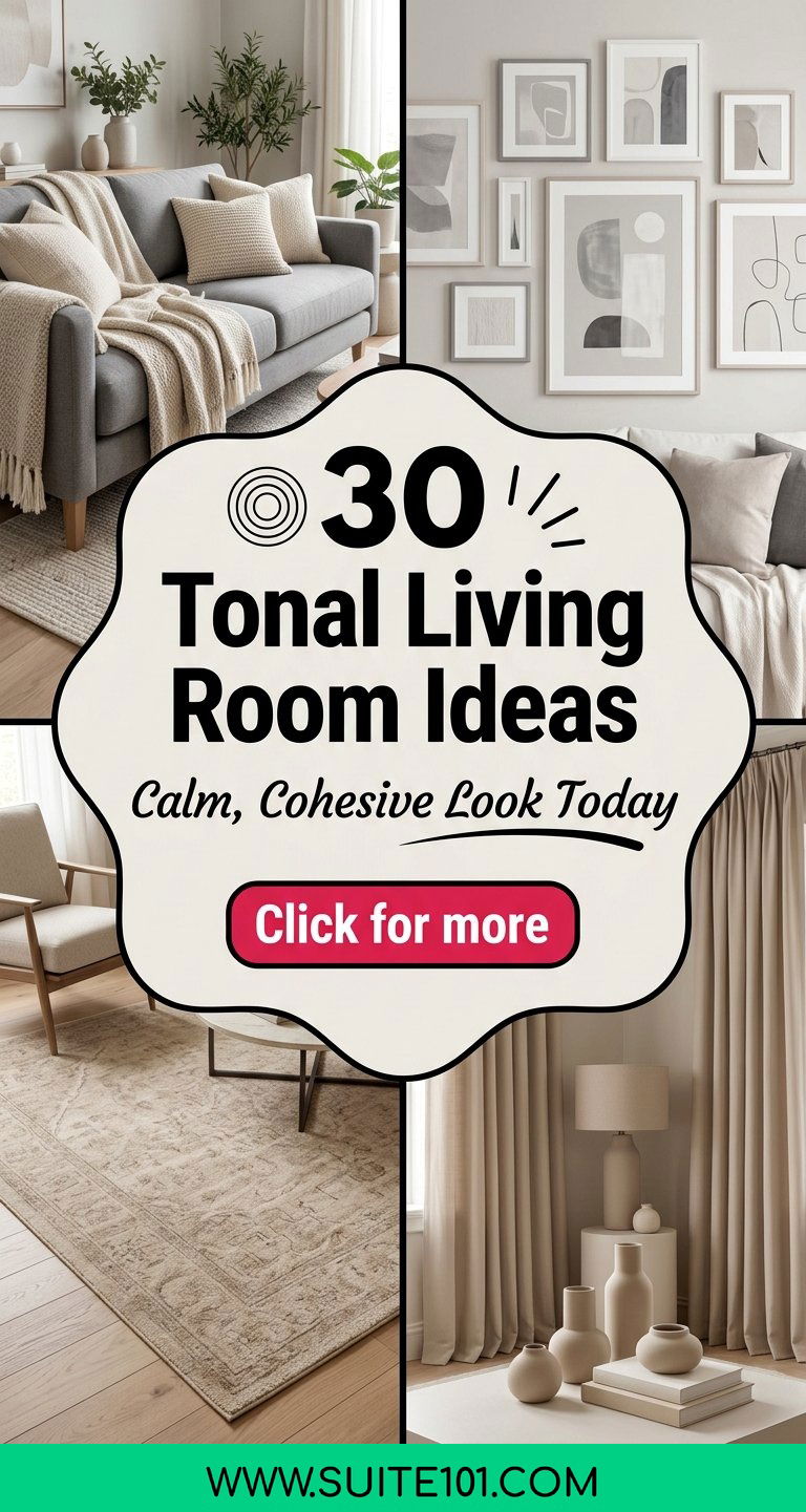 30 Tonal Living Room Ideas for a Calm Cohesive Look Today - 30 Tonal Living Room Ideas for a Calm, Cohesive Look Today