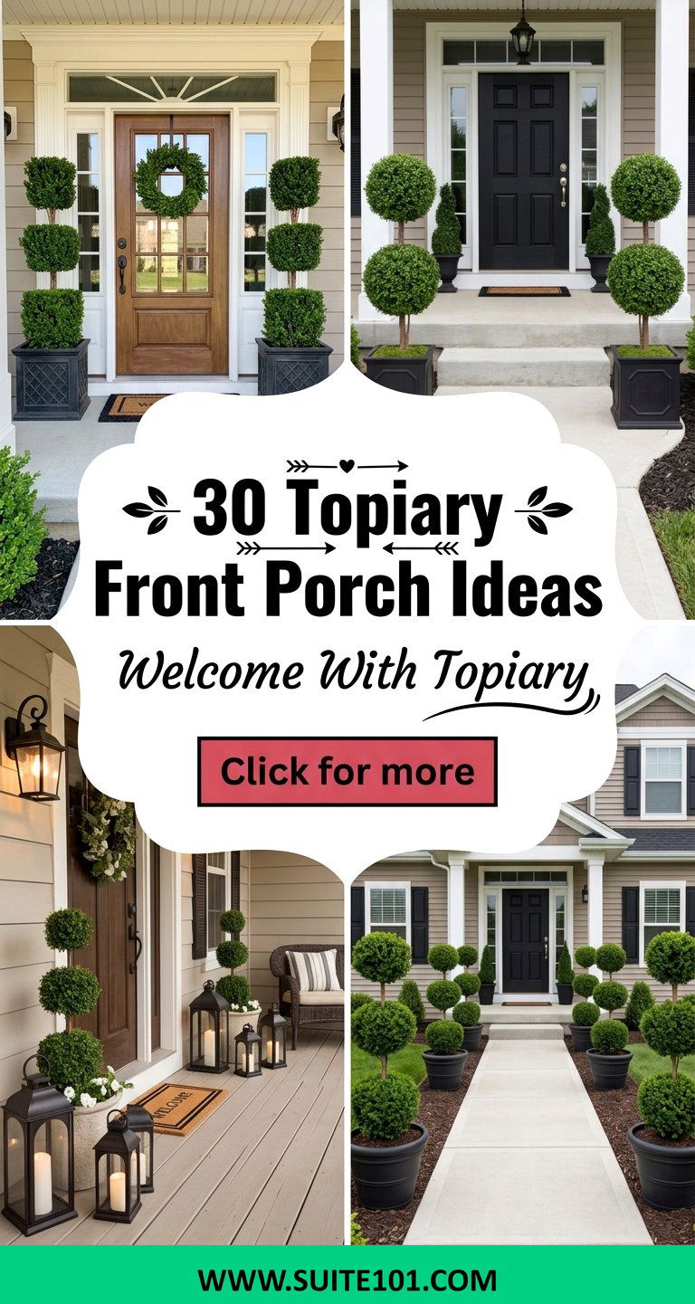 30 Topiary Front Porch Ideas Aesthetic for a Welcoming Entry - 30 Topiary Front Porch Ideas Aesthetic for a Welcoming Entry