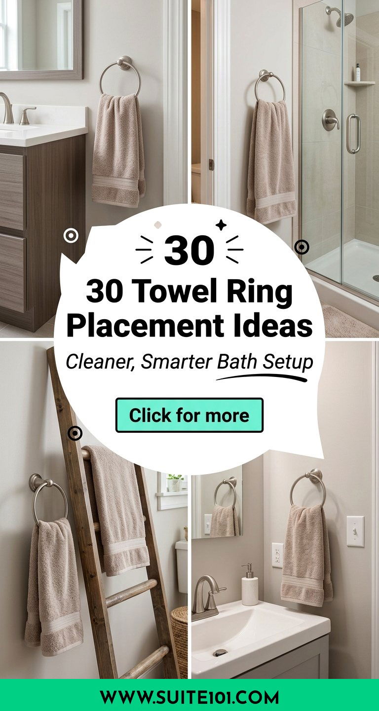 30 Towel Ring Placement Ideas for a Cleaner Functional Bath - 30 Towel Ring Placement Ideas for a Cleaner, Functional Bath