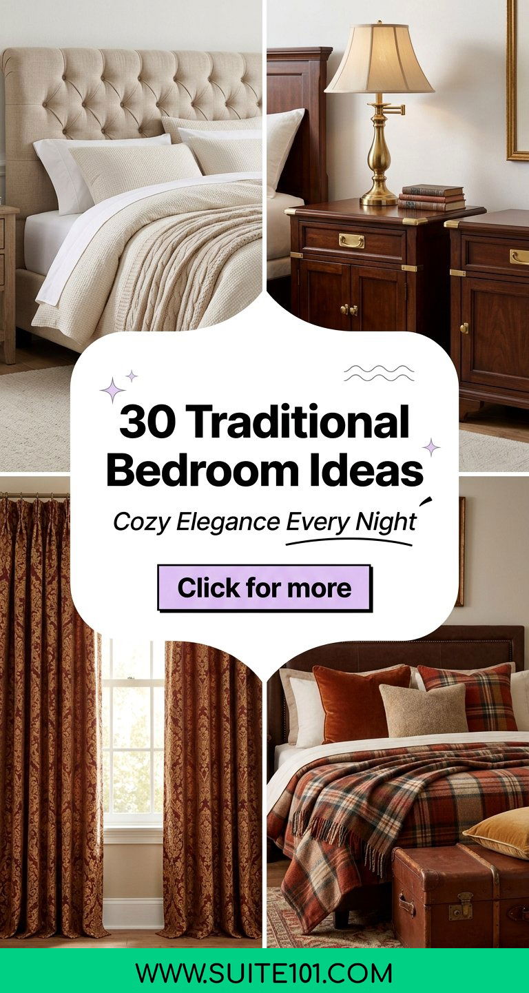 30 Traditional Bedroom Ideas for Cozy Elegance Every Night - 30 Traditional Bedroom Ideas for Cozy Elegance Every Night